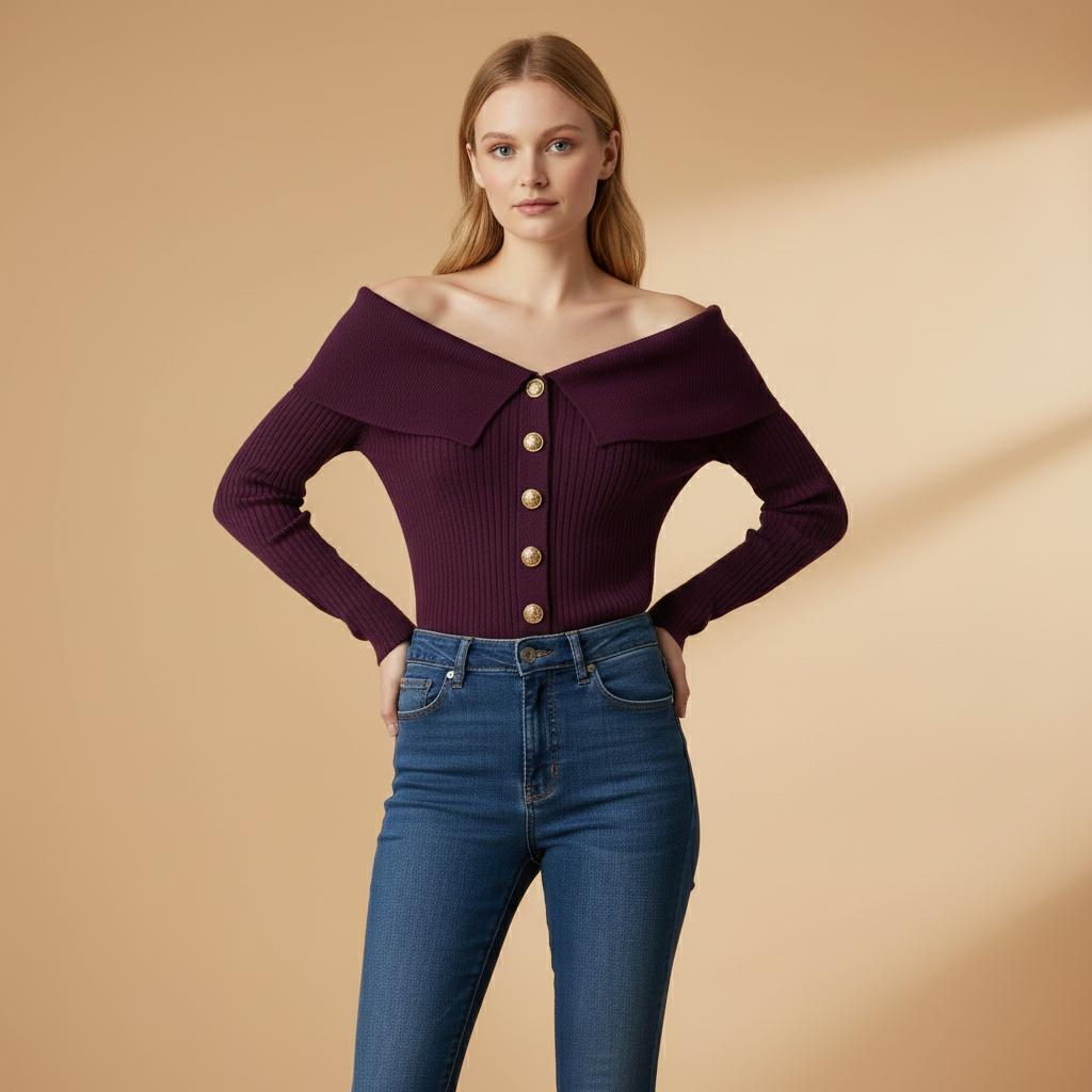 Ava Women's Cardigan | Ribbed Texture, Versatile Layering