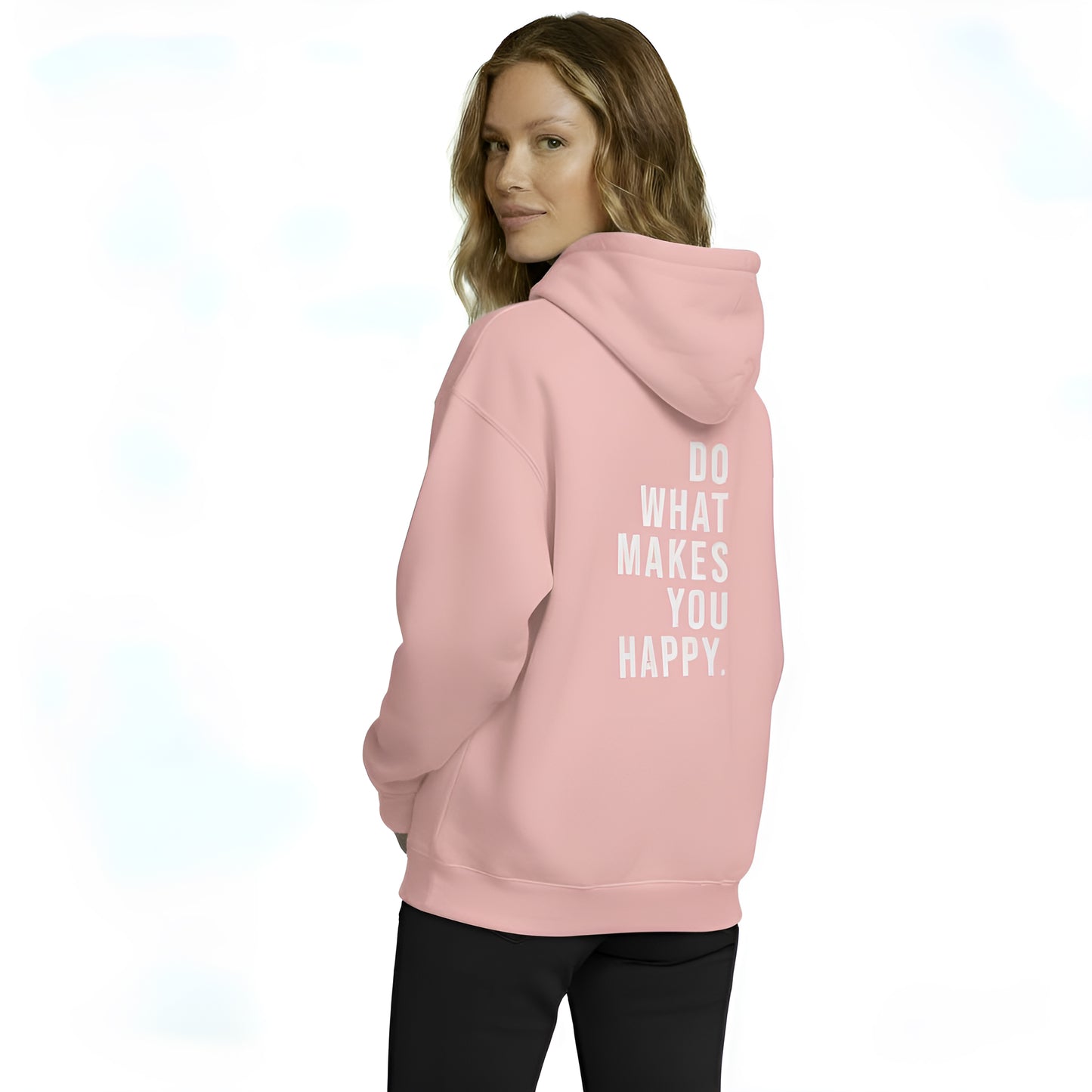 Women’s Hooded Text Print Sweater – Cozy Pullover Hoodie for Casual & Outdoor Wear
