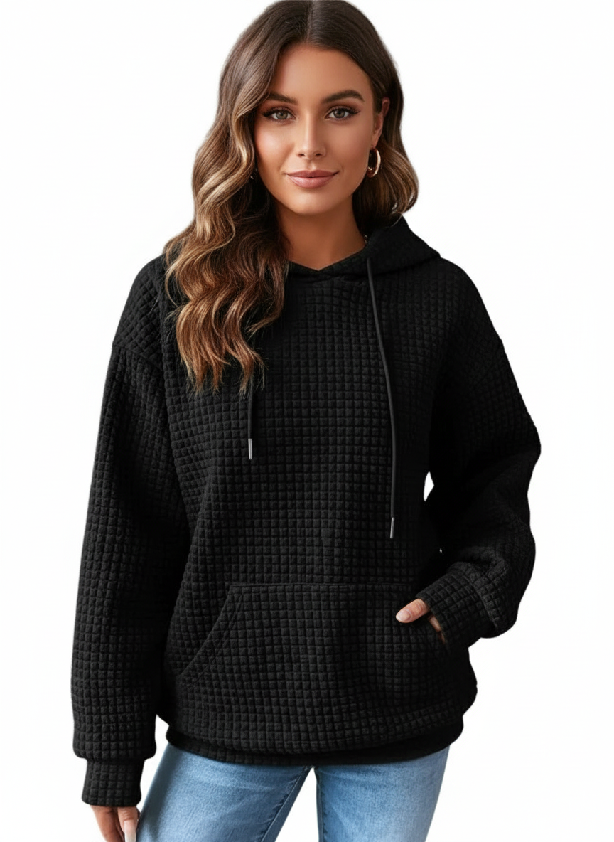 Ivy Women's Hoodie | Quilted Comfort, Stylish Casual Wear