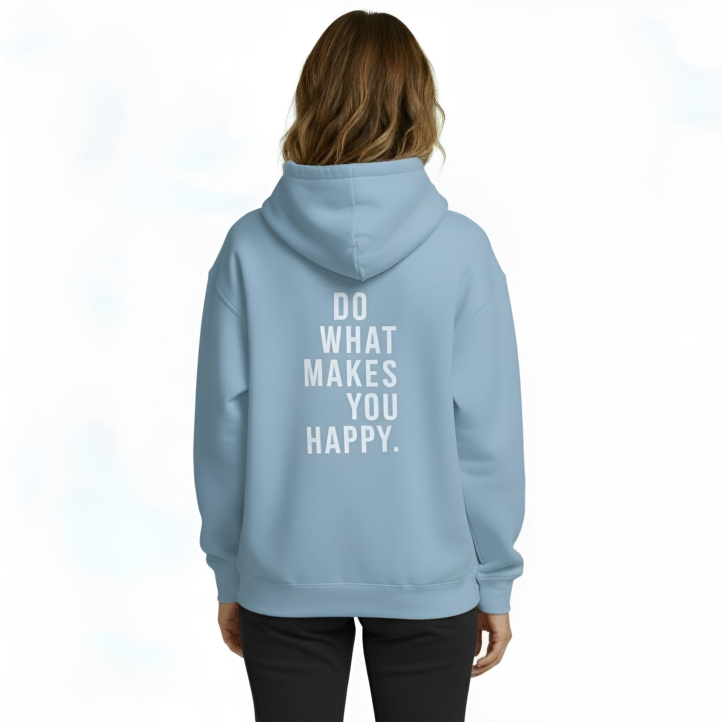 Women’s Hooded Text Print Sweater – Cozy Pullover Hoodie for Casual & Outdoor Wear