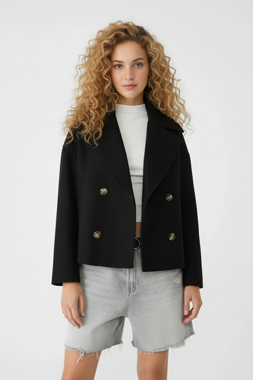 Ava Women's Jacket | Wool-Look, Oversized Fit