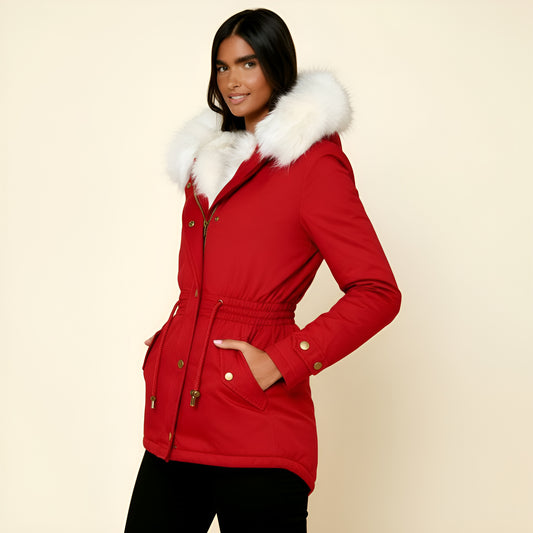 Women’s Long Hooded Parka Coat - Warm, Adjustable, and Stylish Outerwear