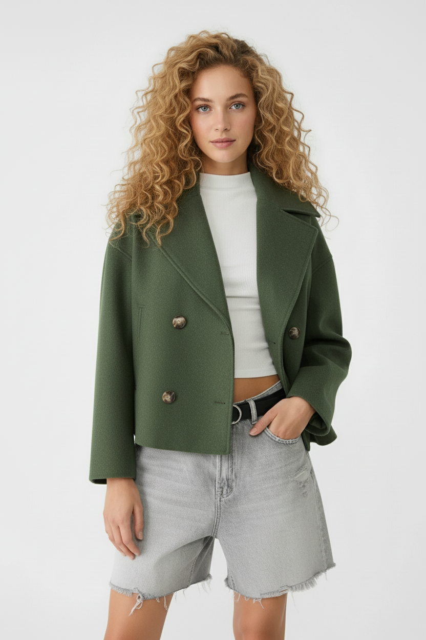 Ava Women's Jacket | Wool-Look, Oversized Fit
