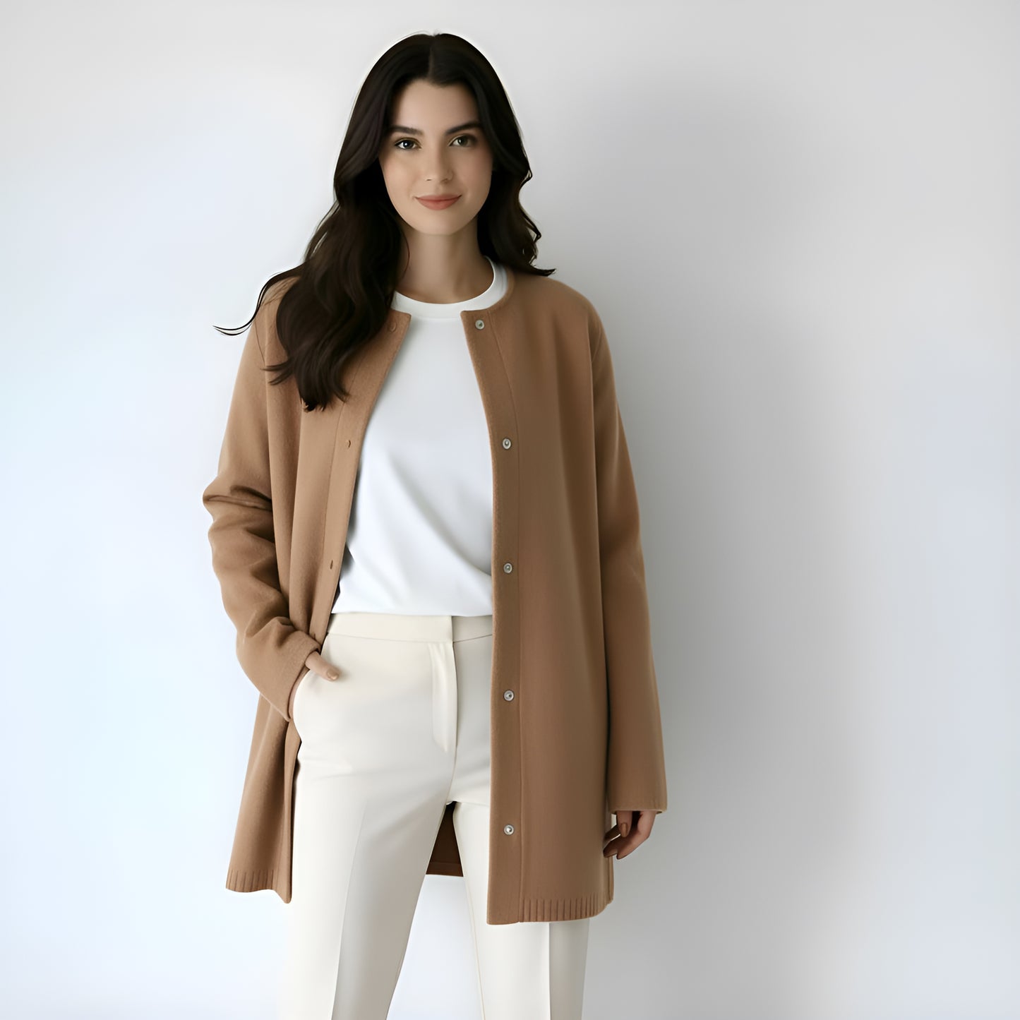 Women’s Luxury Soft Wool Cardigan – Cozy Button-Up Knit