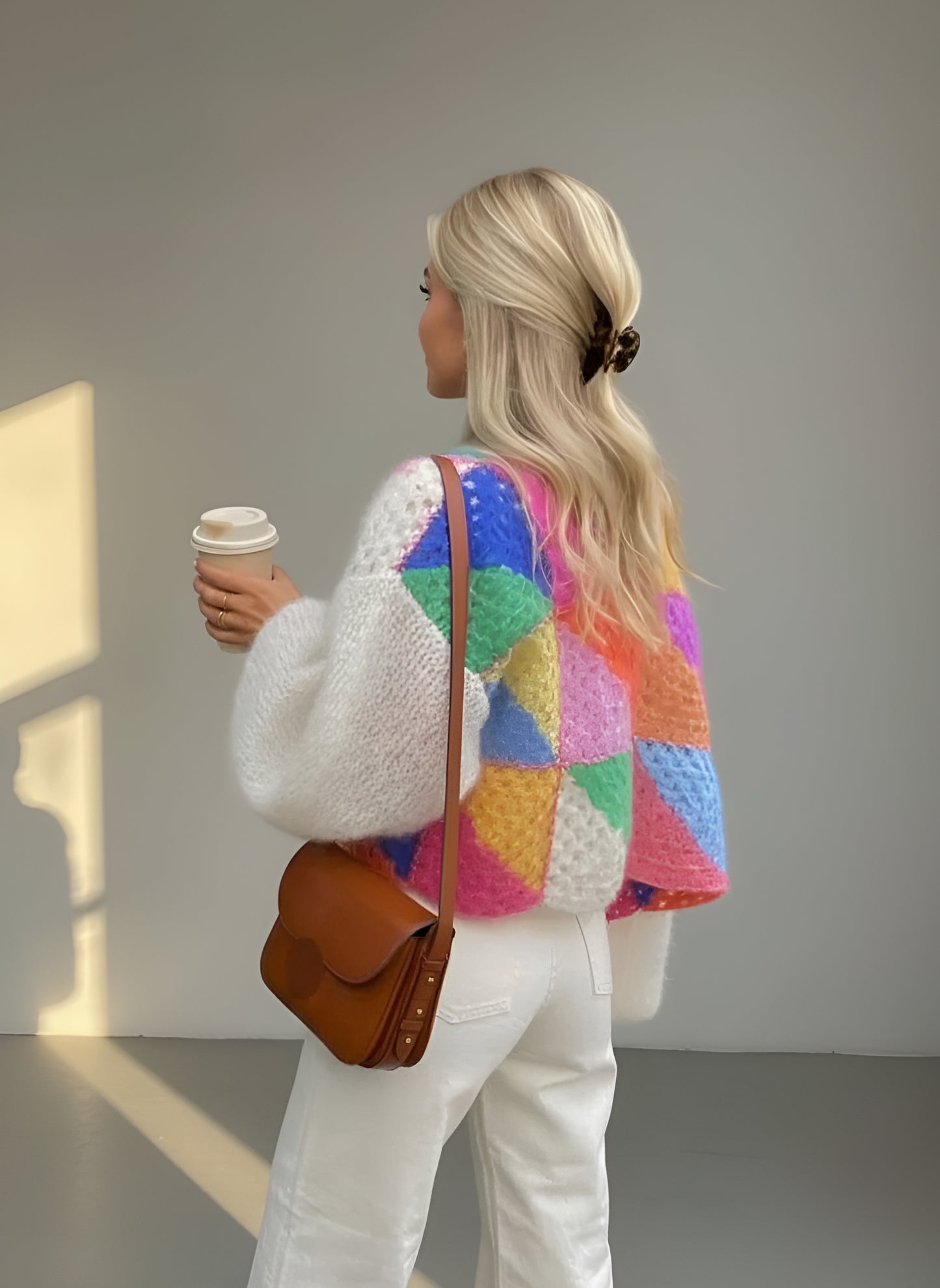 Womens Cropped Sweater - Comfortable and colourful