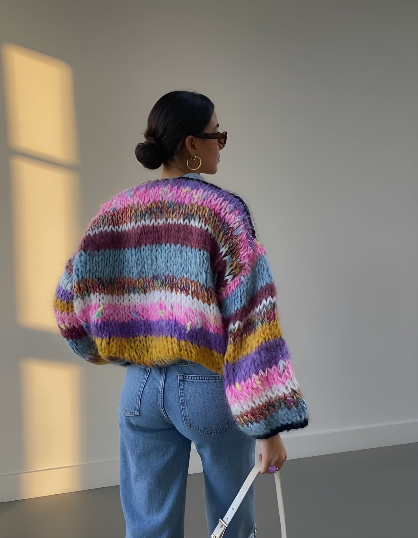 Womens Cropped Sweater - Comfortable and colourful