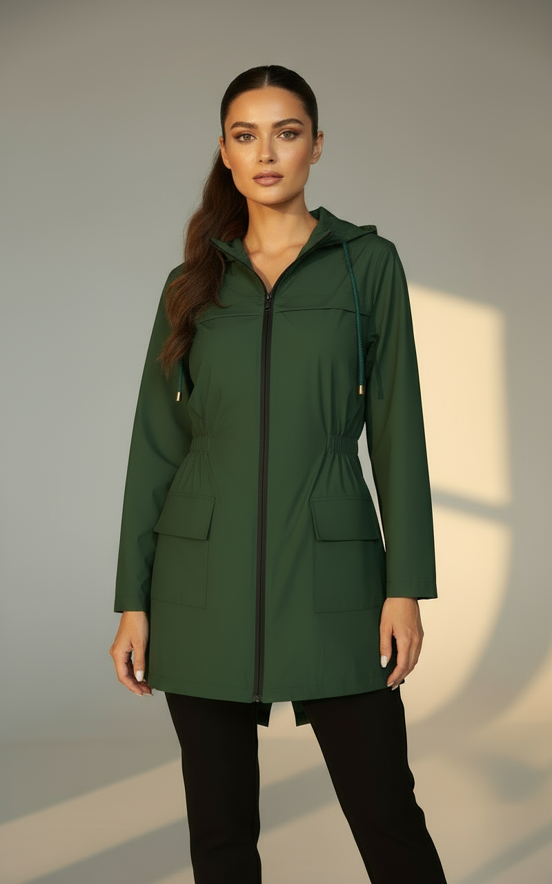 Women's Lightweight Raincoat with Hood | Waterproof Windbreaker