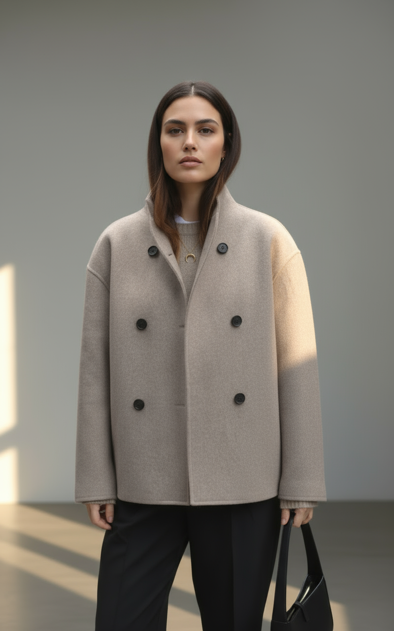 Trendy Women’s Midseason Jacket with Buttons | Lightweight Transitional Coat