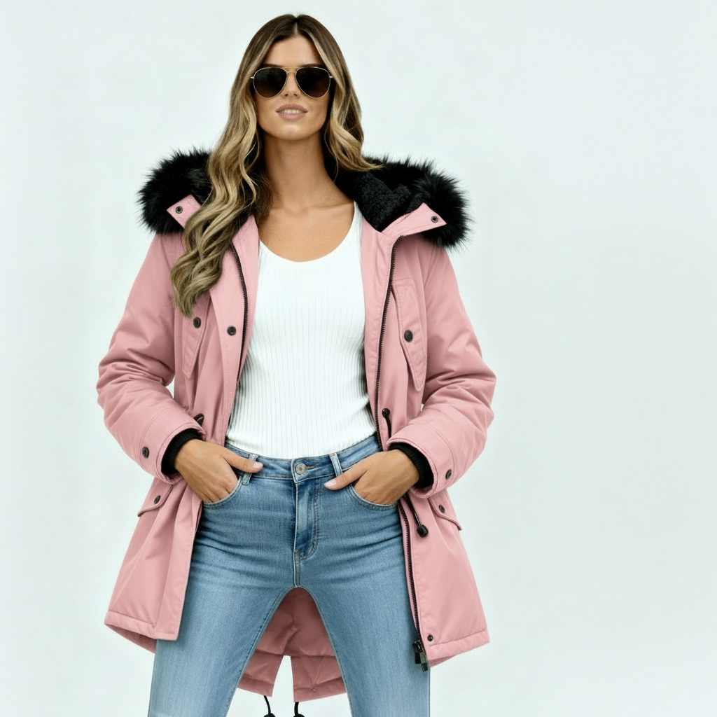 Women’s Winter Coat with Hood – Warm Insulated Long Jacket for Cold Weather