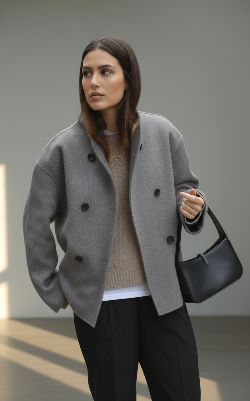 Trendy Women’s Midseason Jacket with Buttons | Lightweight Transitional Coat