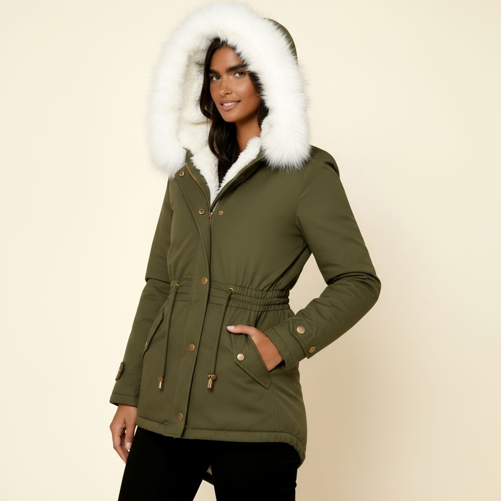 Women’s Long Hooded Parka Coat - Warm, Adjustable, and Stylish Outerwear