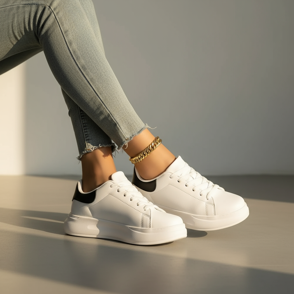 Women’s Orthopedic Sneakers – Leather, Lightweight, Slip-Resistant