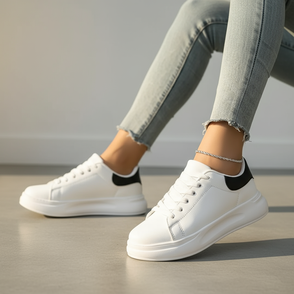 Women’s Orthopedic Sneakers – Leather, Lightweight, Slip-Resistant