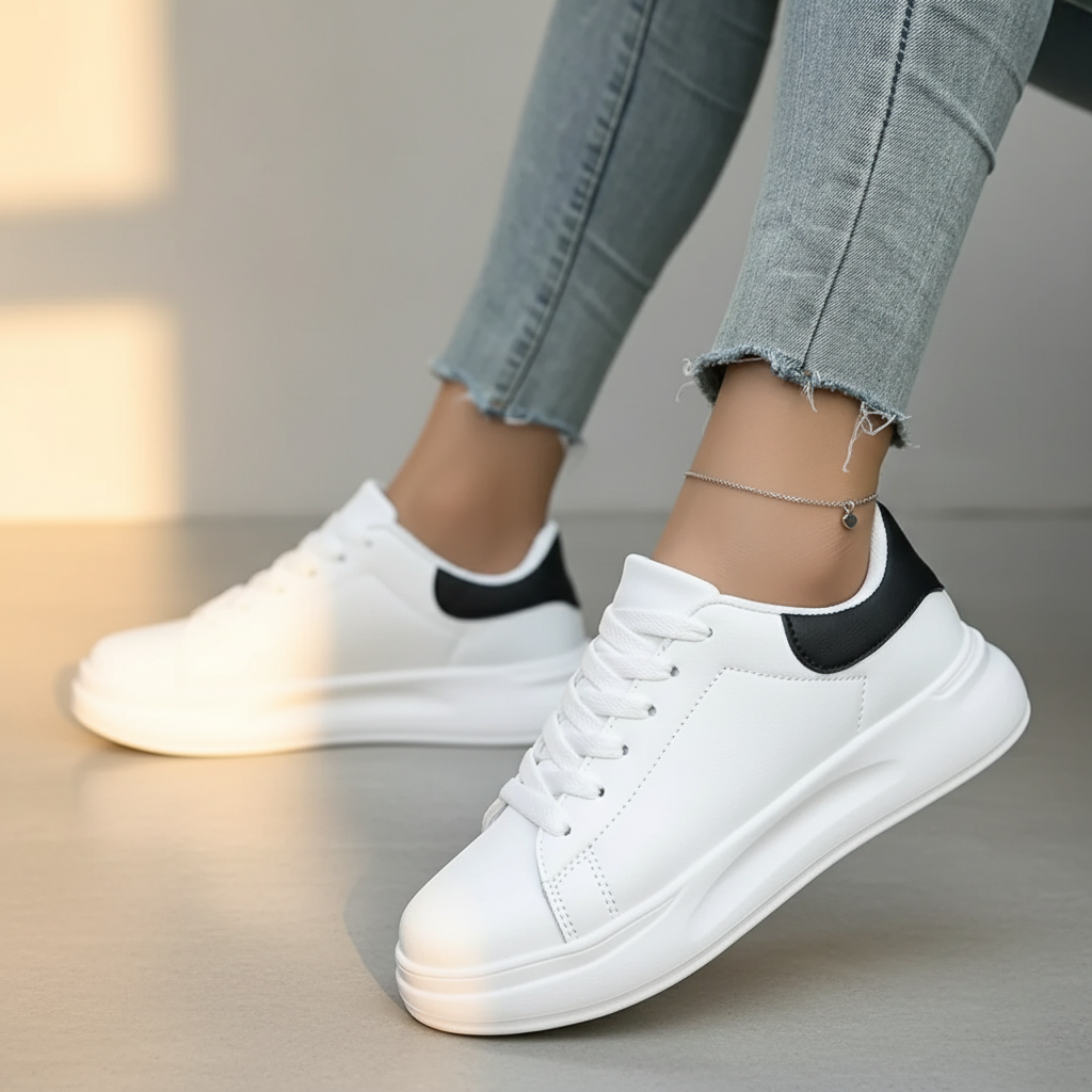 Women’s Orthopedic Sneakers – Leather, Lightweight, Slip-Resistant