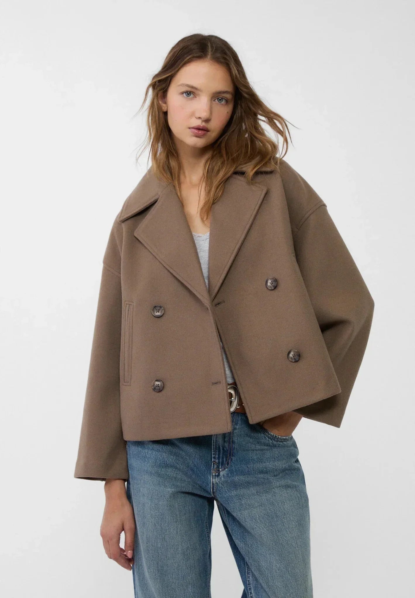 Ava Women's Jacket | Wool-Look, Oversized Fit