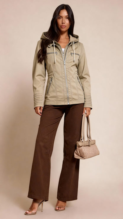 Evelyn Women's Leather Jacket | High-Quality Faux Leather, Stylish & Comfortable