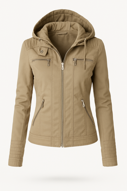 Evelyn Women's Leather Jacket | High-Quality Faux Leather, Stylish & Comfortable