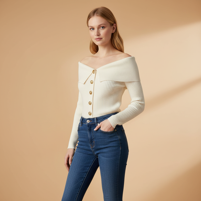 Ava Women's Cardigan | Ribbed Texture, Versatile Layering