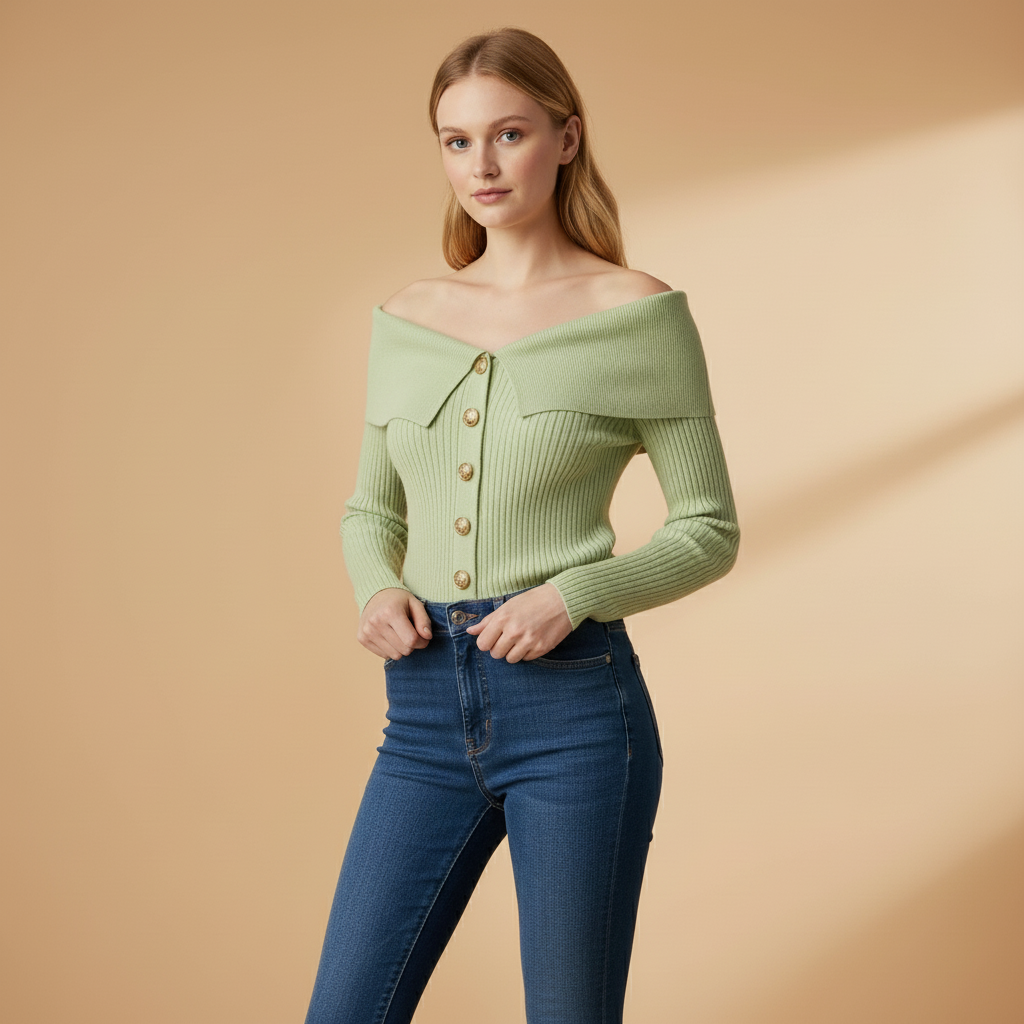 Ava Women's Cardigan | Ribbed Texture, Versatile Layering