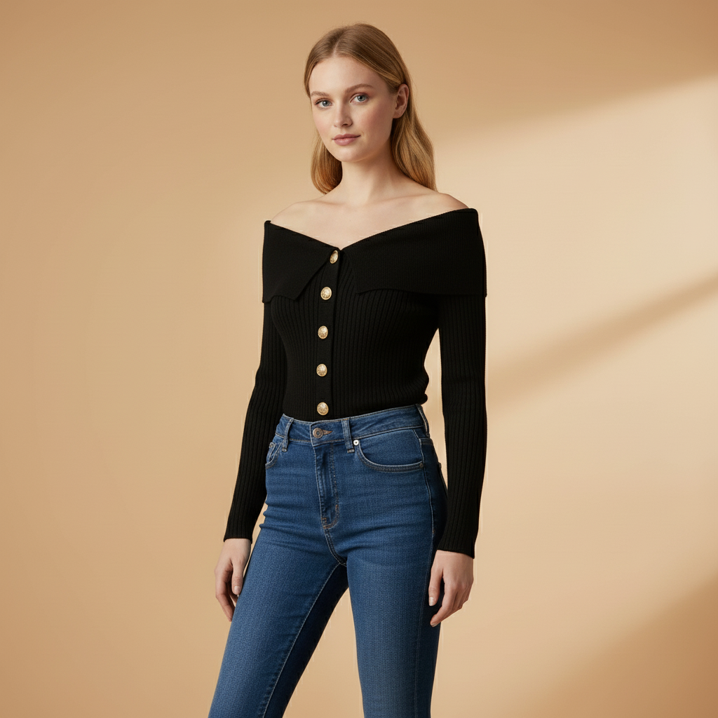 Ava Women's Cardigan | Ribbed Texture, Versatile Layering