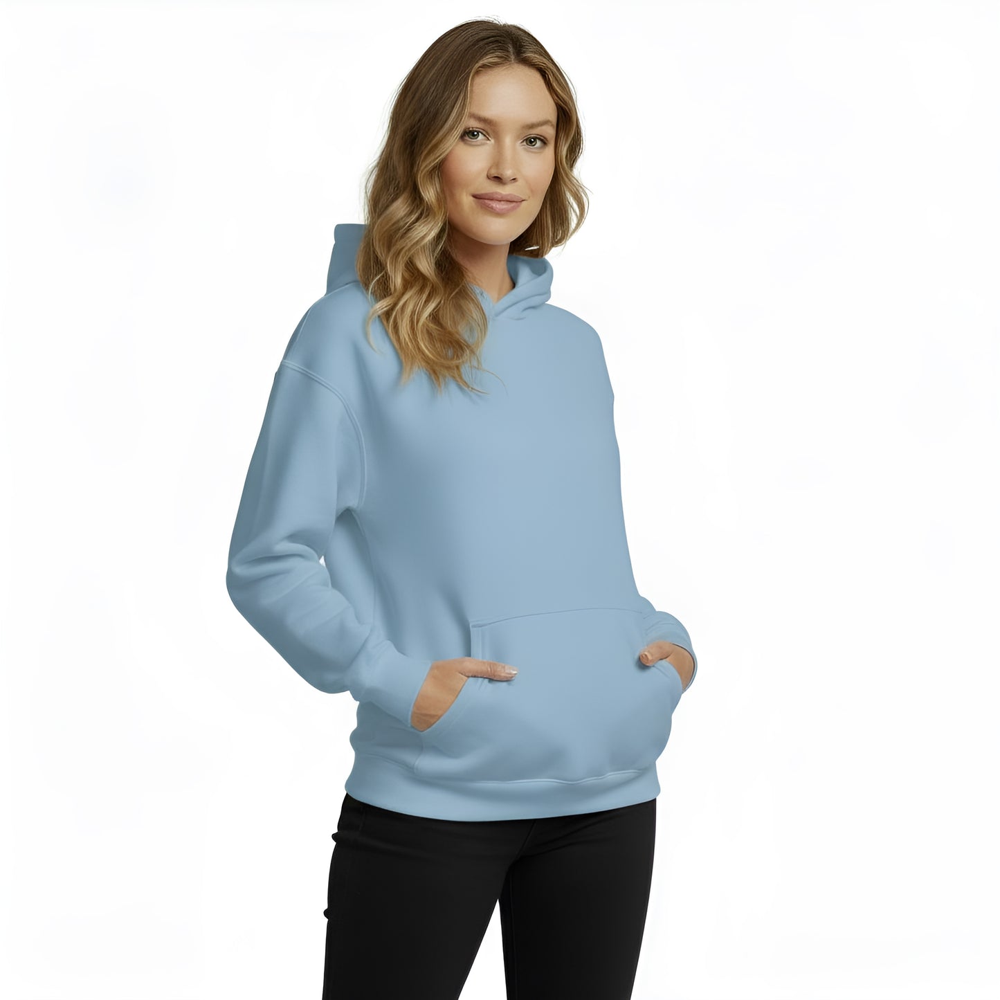 Women’s Hooded Text Print Sweater – Cozy Pullover Hoodie for Casual & Outdoor Wear