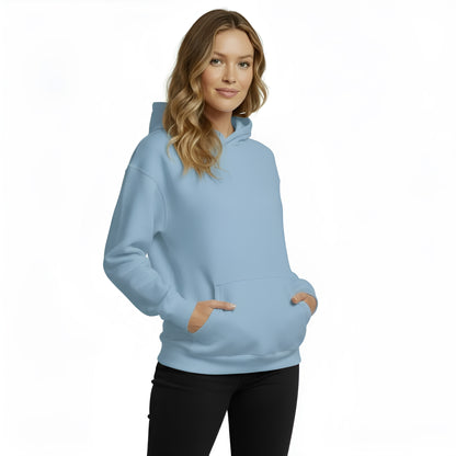 Women’s Hooded Text Print Sweater – Cozy Pullover Hoodie for Casual & Outdoor Wear