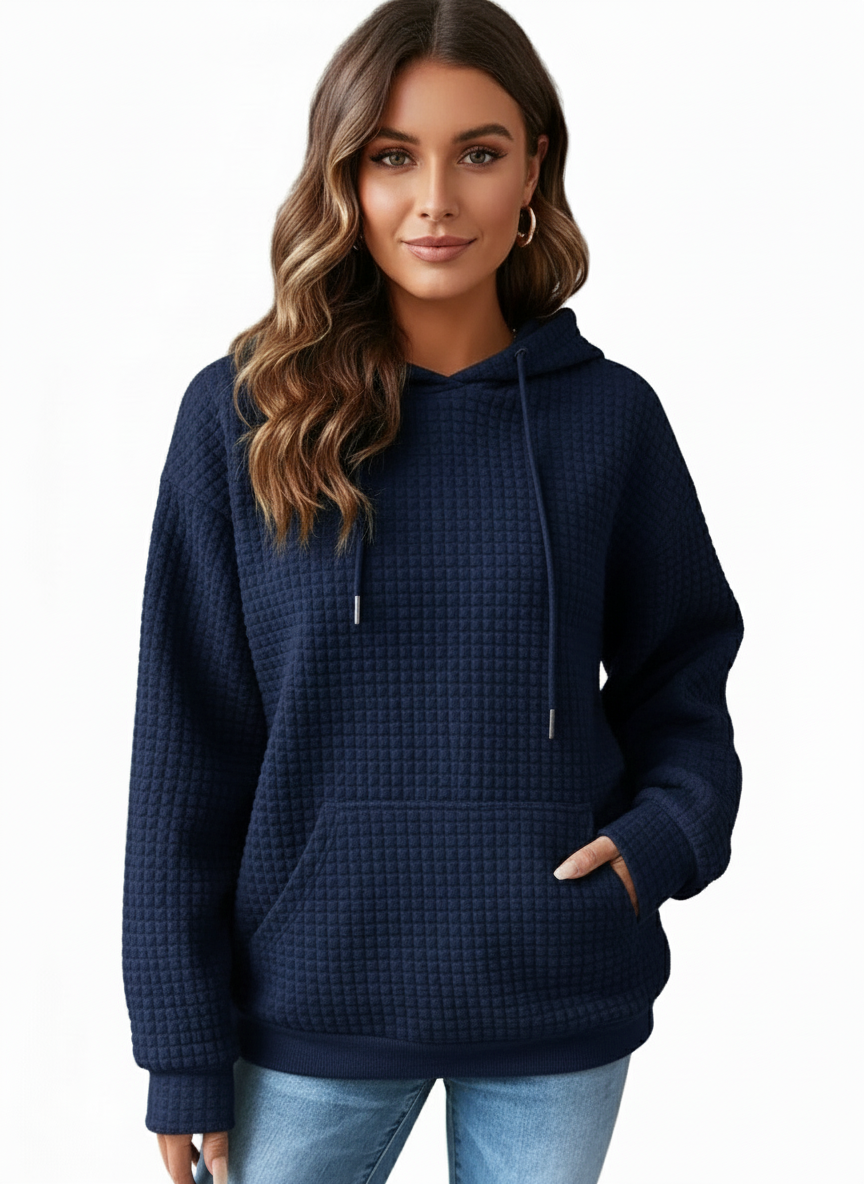 Ivy Women's Hoodie | Quilted Comfort, Stylish Casual Wear
