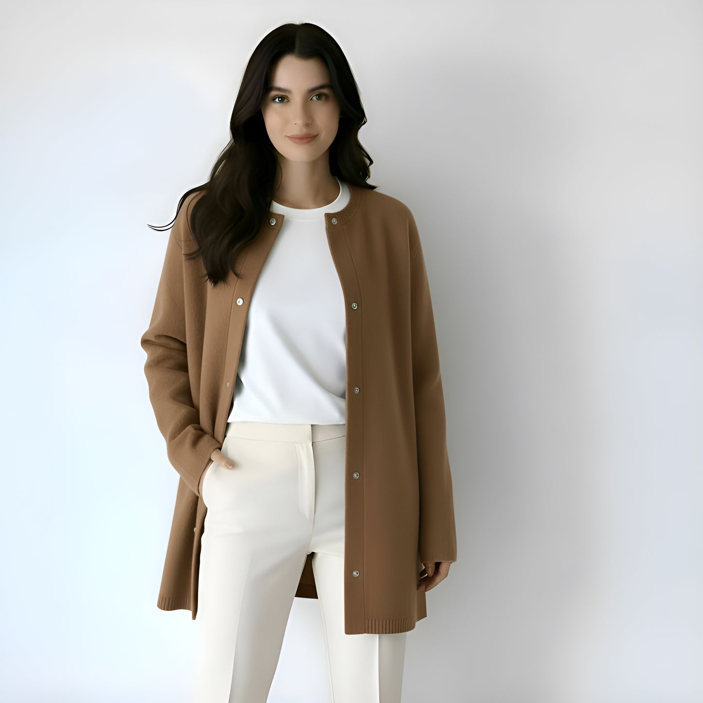 Women’s Luxury Soft Wool Cardigan – Cozy Button-Up Knit