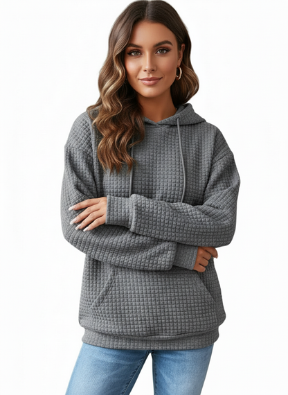 Ivy Women's Hoodie | Quilted Comfort, Stylish Casual Wear