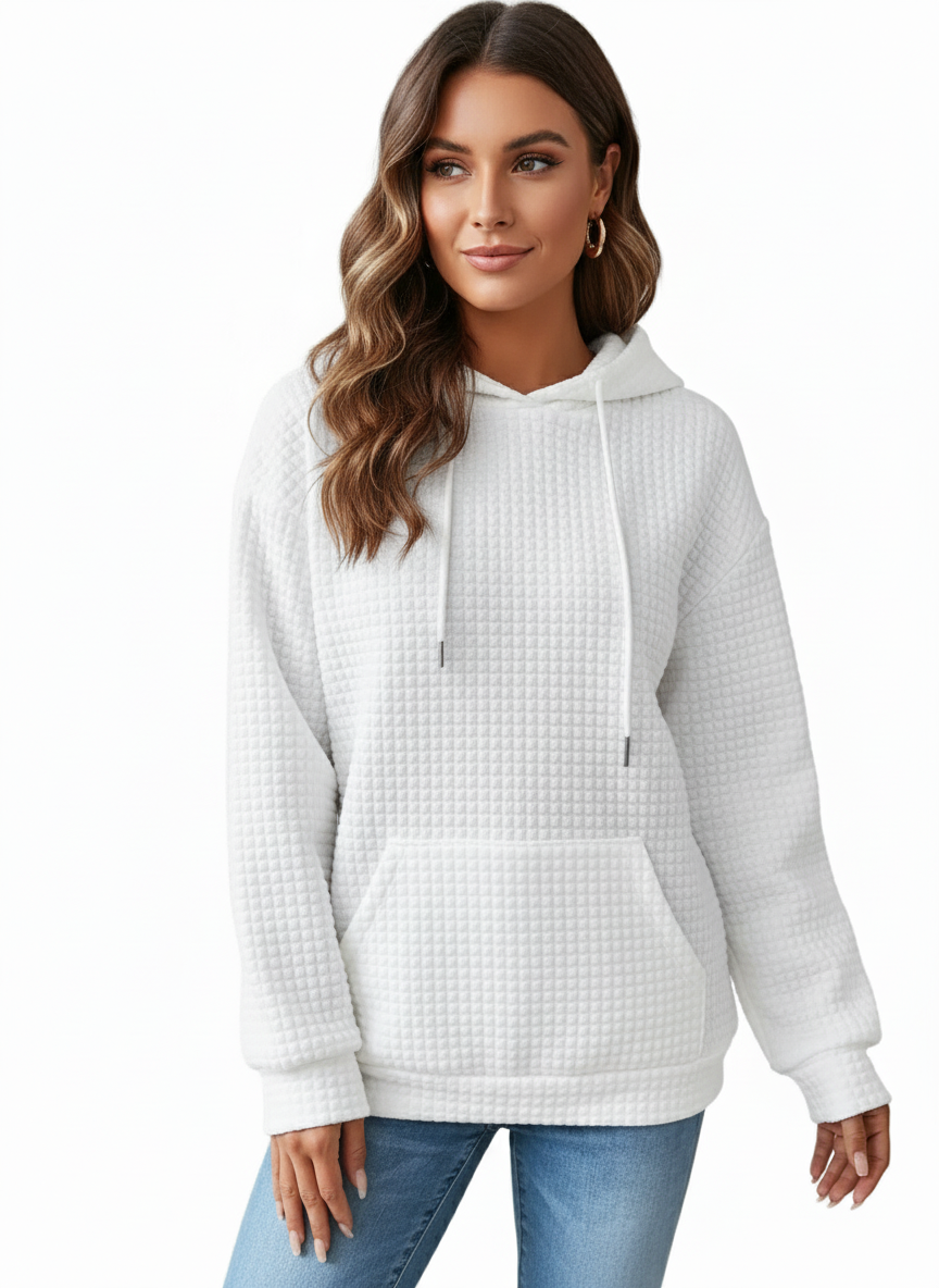 Ivy Women's Hoodie | Quilted Comfort, Stylish Casual Wear