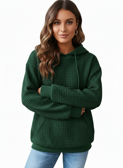 Ivy Women's Hoodie | Quilted Comfort, Stylish Casual Wear