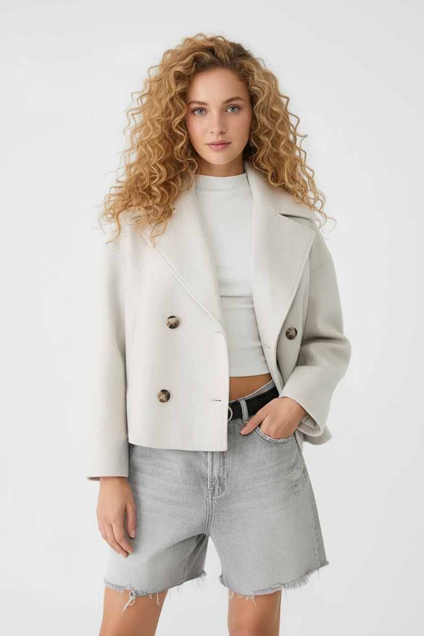 Ava Women's Jacket | Wool-Look, Oversized Fit