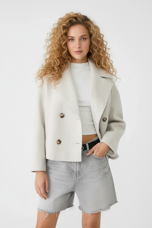 Ava Women's Jacket | Wool-Look, Oversized Fit
