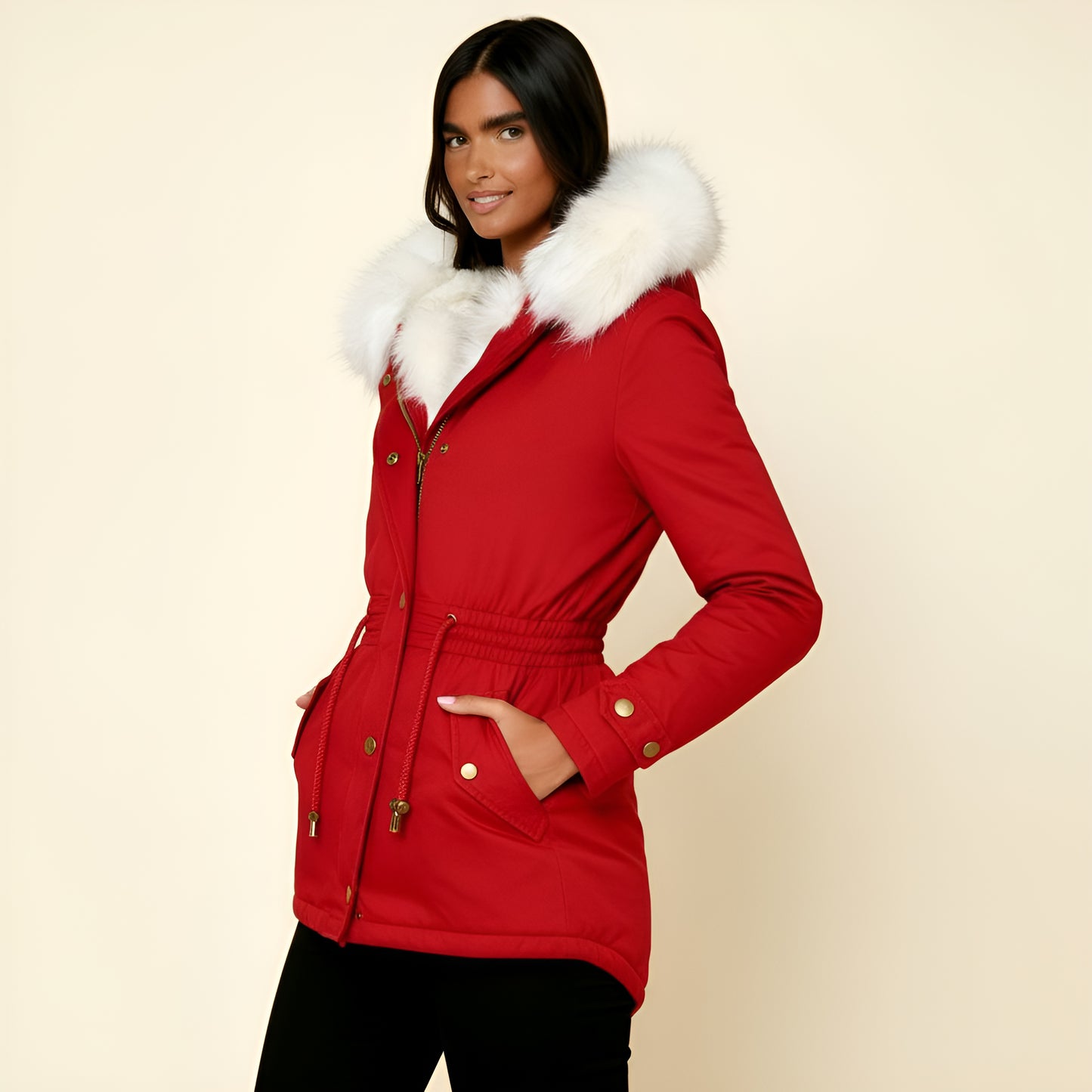 Women’s Long Hooded Parka Coat - Warm, Adjustable, and Stylish Outerwear