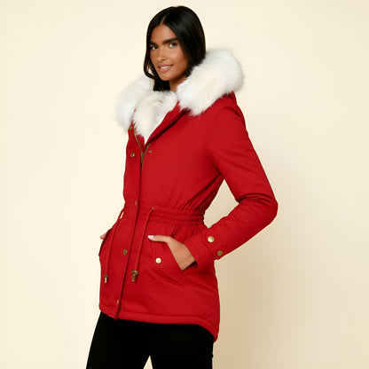 Women’s Long Hooded Parka Coat - Warm, Adjustable, and Stylish Outerwear