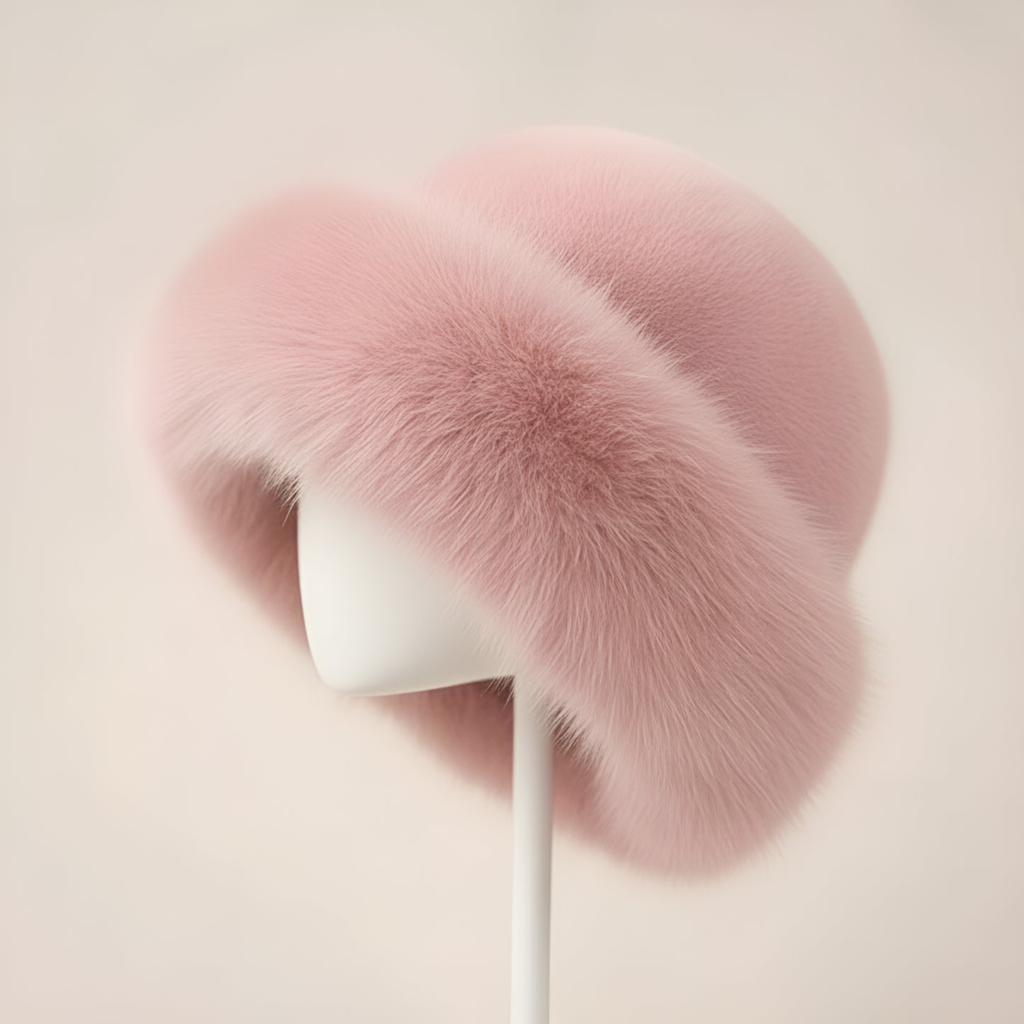 Women’s Cossack Style Hat – Plush Faux Fur Winter Hat with Wide Rounded Trim