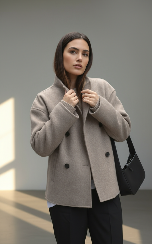 Trendy Women’s Midseason Jacket with Buttons | Lightweight Transitional Coat