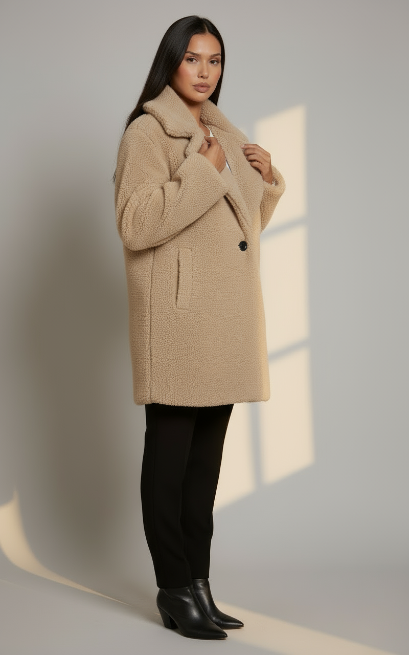 Classic Women's Teddy Coat | Warm Fuzzy Outerwear