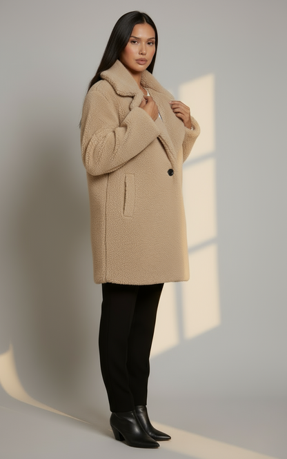 Classic Women's Teddy Coat | Warm Fuzzy Outerwear