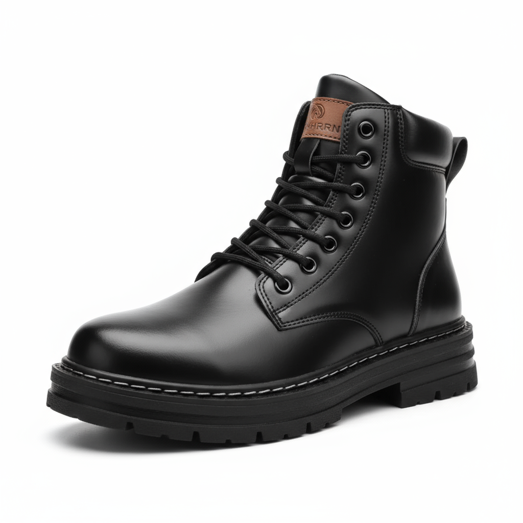 Men's Ankle Boots – Lace-Up with Rugged Sole