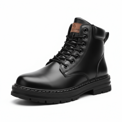 Men's Ankle Boots – Lace-Up with Rugged Sole