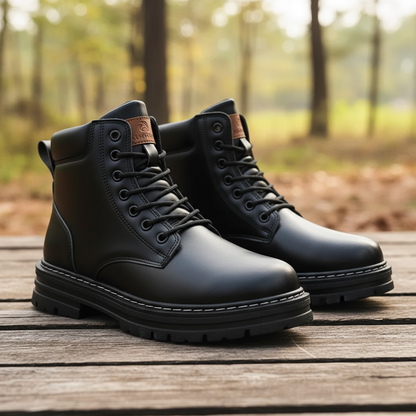 Men's Ankle Boots – Lace-Up with Rugged Sole