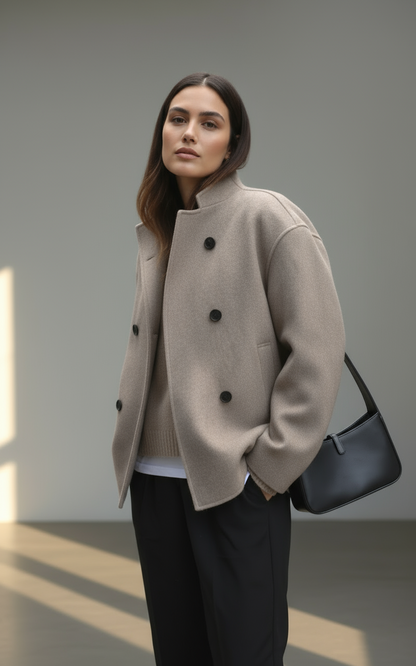 Trendy Women’s Midseason Jacket with Buttons | Lightweight Transitional Coat