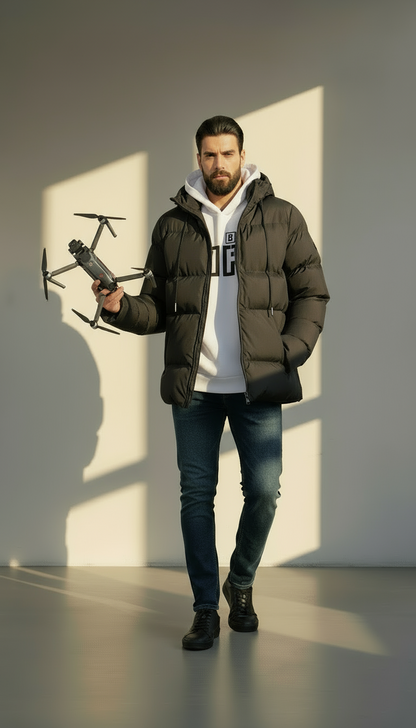 Men’s Warm Puffer Jacket | Waterproof Winter Parka with Hood