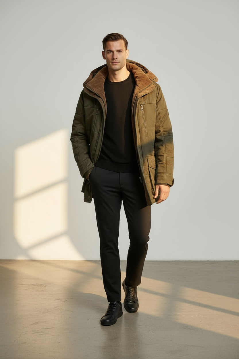 Men’s Waterproof Breathable Winter Jacket | Warm Insulated Outdoor Coat