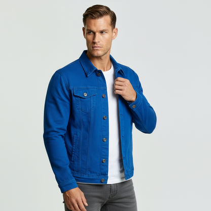 Men’s Lightweight Denim Jacket – Classic Button-Up Summer Jean Jacket