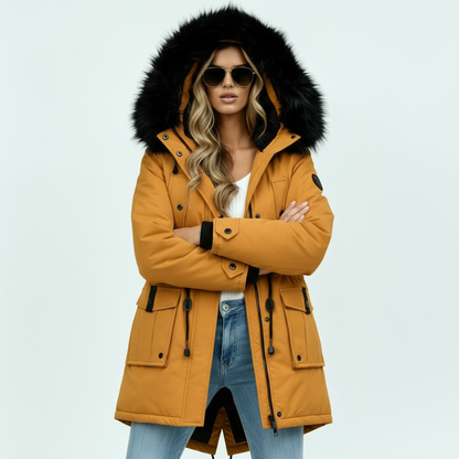 Women’s Winter Coat with Hood – Warm Insulated Long Jacket for Cold Weather