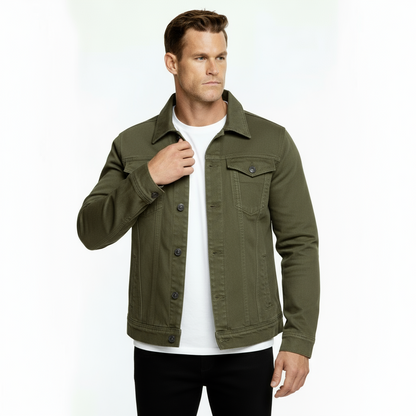 Men’s Classic Denim Jacket – Timeless Cotton Jean Jacket with Button Closure and Pockets