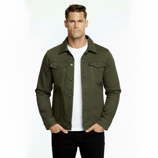 Men’s Classic Denim Jacket – Timeless Cotton Jean Jacket with Button Closure and Pockets