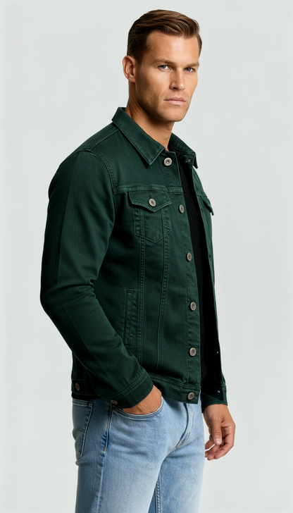 Men’s Lightweight Denim Jacket – Classic Button-Up Summer Jean Jacket